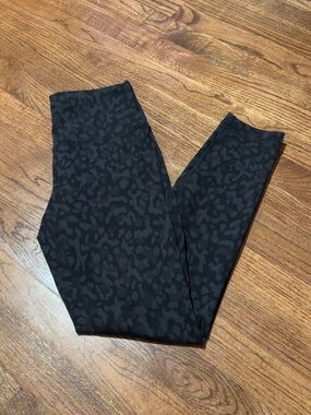 Lululemon Athletica Black Leopard Print Leggings